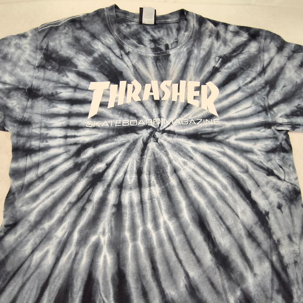 Thrasher Magazine Crew Neck Short Sleeve Graphic Shirt Mens Size Large L Tie Dye - Picture 1 of 9